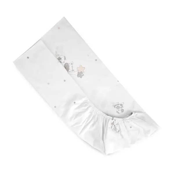 Cearsaf cu elastic pentru patut bebe Lorelli Girafa 70x140cm