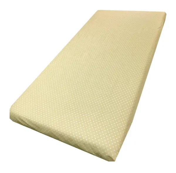 Cearsaf cu elastic roata 140x70 cm Buline albe pe crem