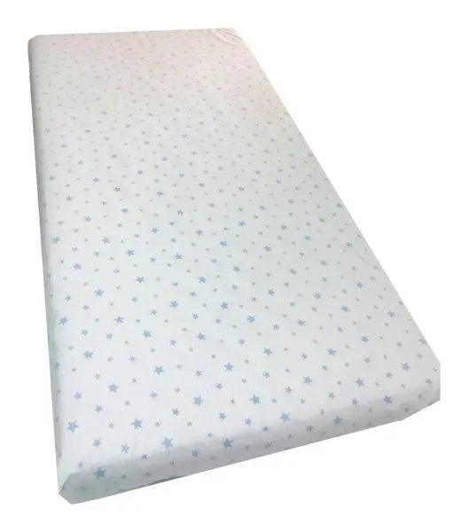 Cearsaf cu elastic roata 140x70 cm Stelute pe alb