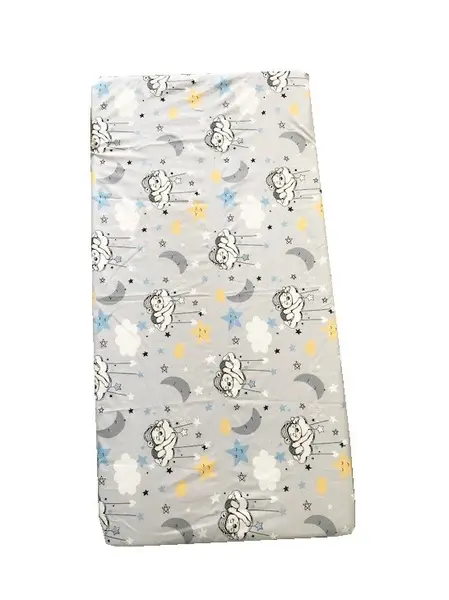 Cearsaf cu elastic roata 140x70 cm Ursuleti gri