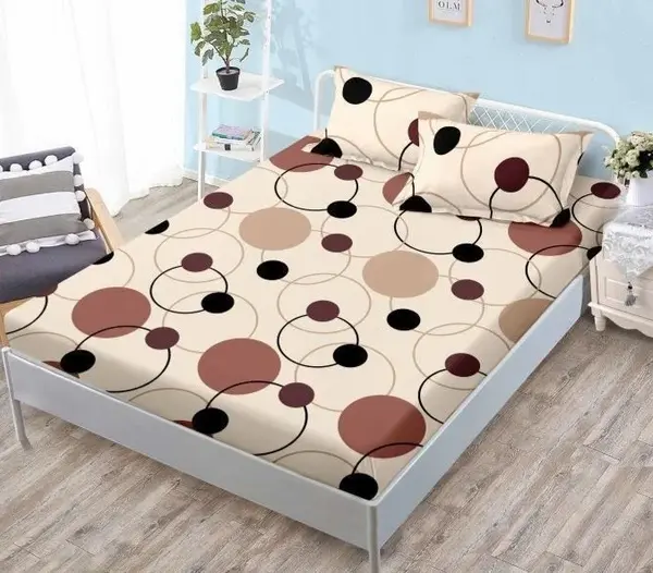 Cearsaf de pat cu elastic si 2 fete de perna Vibe 180x200 cm (Finet)