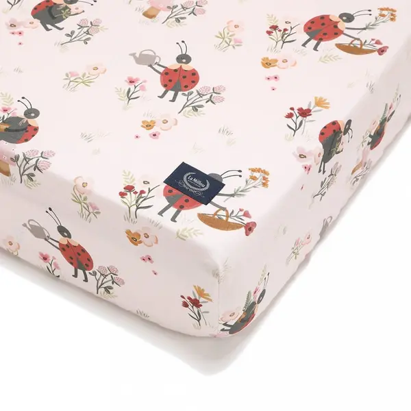 Cearsaf de pat din bumbac cu elastic La Millou Mirella S 120x60 cm