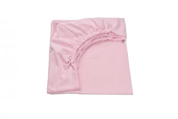 Cearsaf patut 120x60 cm bumbac culoare roz