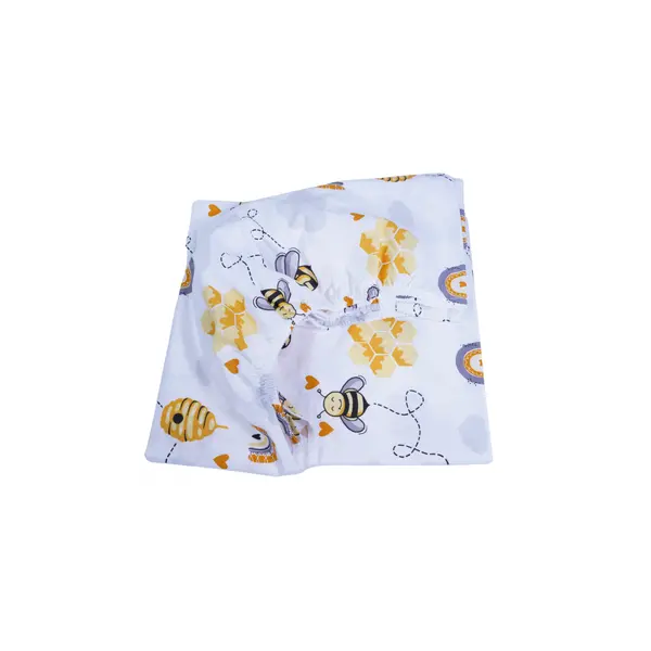 Cearsaf patut 120x60 cm bumbac model albinute
