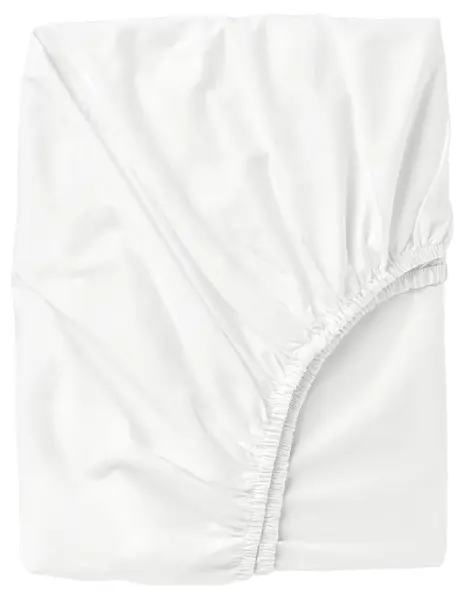 Cearșaf pentru bebeluși cu elastic Bimbidreams - Basic, 40 x 80 cm, alb