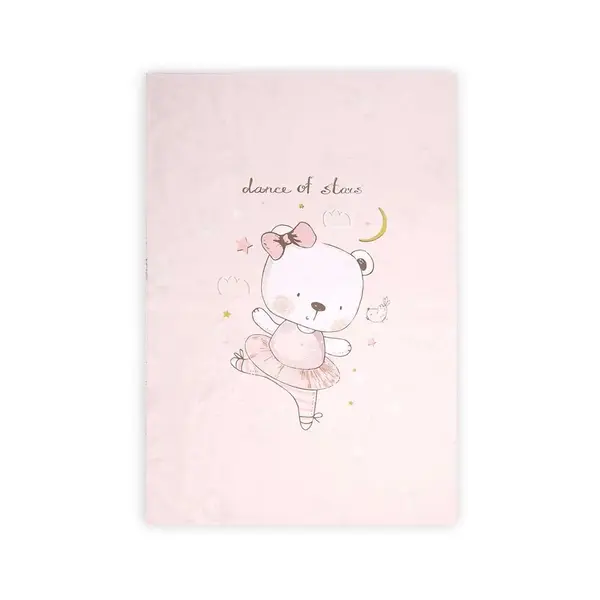 Cearsaf pilota Lorelli Classic 140 x 95 cm Ballerina Bear Pink