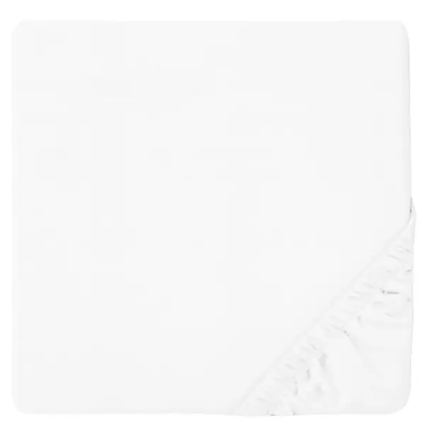 Cearșaf tricotat pentru bebeluși cu elastic Rainy - 65 x 110 cm, alb