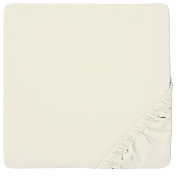Cearșaf tricotat pentru bebeluși cu elastic Rainy - 70 x 140 cm, ecru