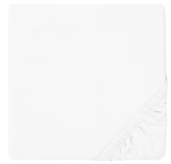 Cearșaf tricotat pentru bebeluși cu elastic Rainy - 70 x 140 cm, alb