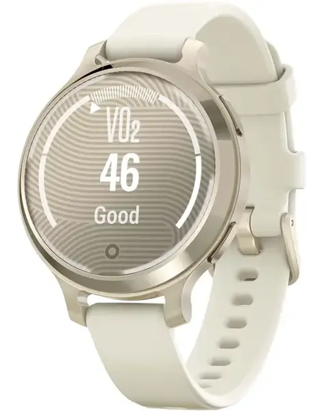 Ceas activity tracker Garmin Lily 2 Active, 38mm, curea silicon, Waterproof 5 ATM, GPS (Auriu)
