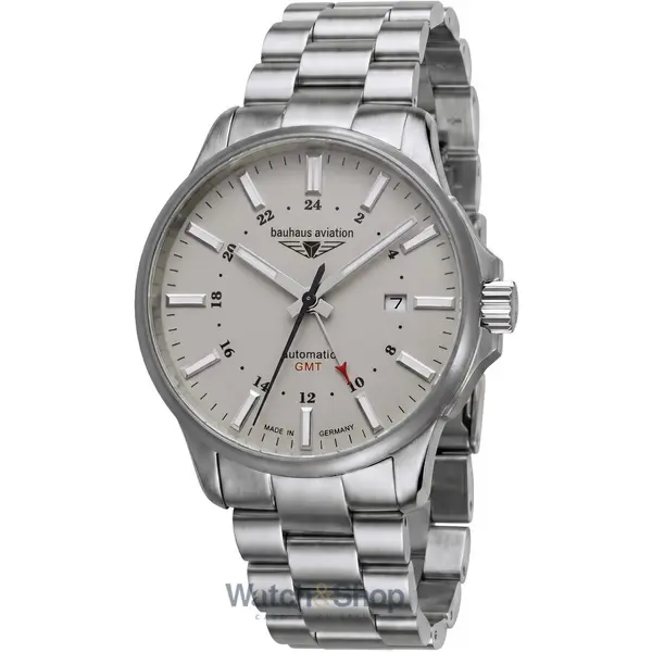 Ceas Bauhaus Bauhaus 2868M-5 Mens Watch Aviation Automatic Titanium GMT 42mm 10ATM