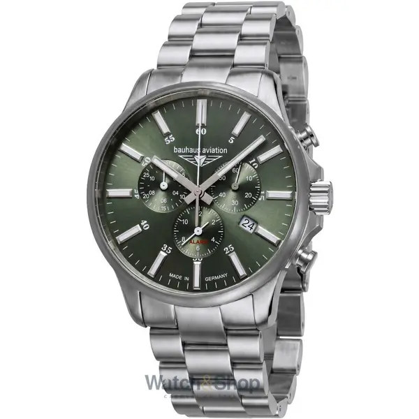 Ceas Bauhaus Bauhaus 2880M-4 Mens Watch Aviation Chrono Titanium 42mm 10ATM