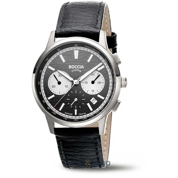 Ceas Boccia Boccia 3734-01 Mens Watch Titanium Chronograph 40mm 5ATM