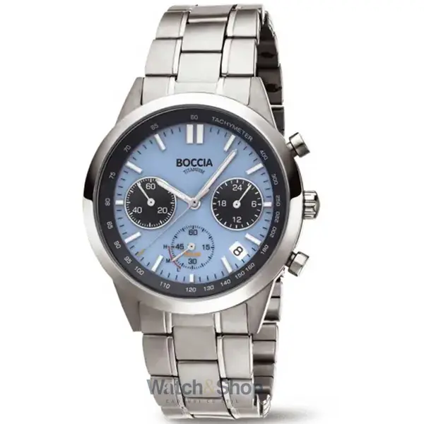 Ceas Boccia Boccia 3737-01 Mens Watch Titanium Chronograph 41mm 5ATM