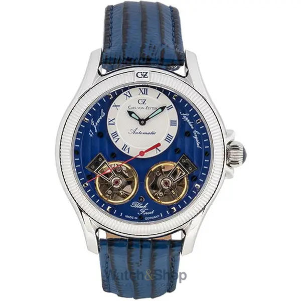 Ceas Carl von Zeyten Carl von Zeyten CVZ0084SBLS Mens Watch Waldhaus Automatic Limited 46mm 5ATM