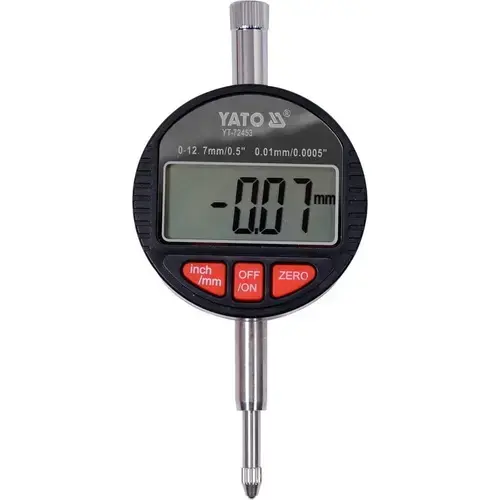 Ceas comparator digital Yato YT-72453, domeniu de masurare 0-12.7mm