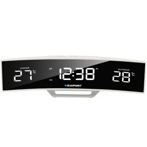 Ceas cu radio Blaupunkt CR12WH, Termometru, Alb