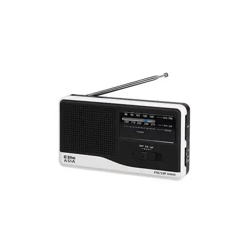Ceas cu radio Eltra, 155x85x38mm, Alb/Negru