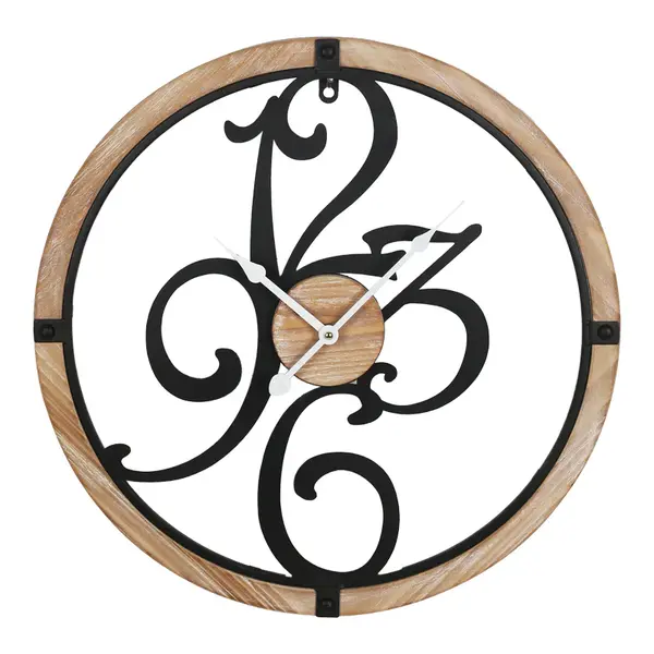 Ceas de perete Confu metal, neagra, 50x50 cm
