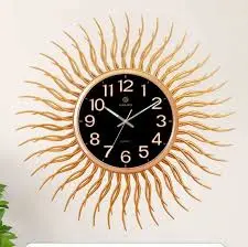 Ceas de perete model soare 69 cm decorativ fosforescent modern elegant silentios