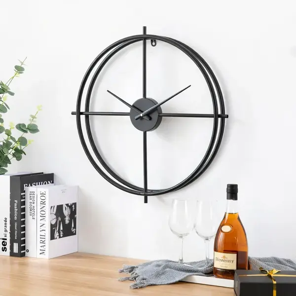 Ceas de perete modern minimalist – metal – design circular, 60 cm