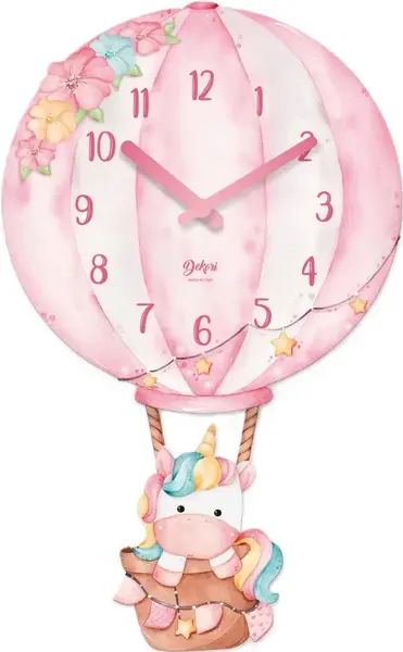 Ceas de perete pentru copii Dekori - Unicorn