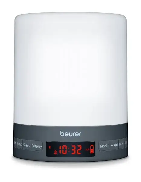 Ceas desteptator cu lumina naturala Beurer WL 50, Radio, Lumina LED, Bluetooth (Gri)