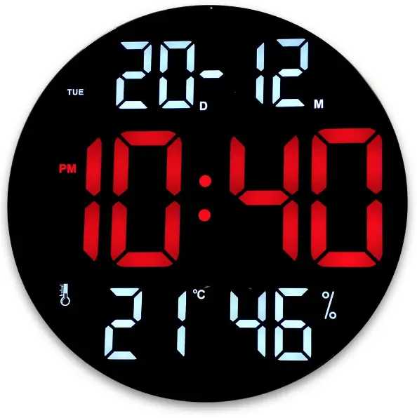 Ceas digital cu termometru CGH 8011 de 30 cm cu telecomanda