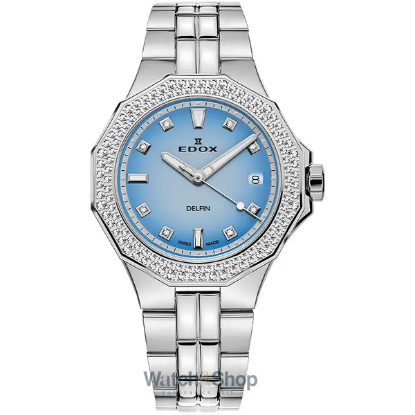 Ceas Edox Edox 53020-3D120M-BUCND Delfin Diamond Diver Ladies Watch 38mm 20ATM