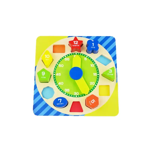 Ceas educativ din lemn tip puzzle 18+