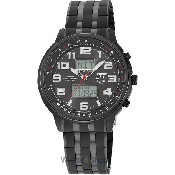 Ceas ETT Eco Tech Time ETT Eco Tech Time EGS-11736-22M Mens Watch Solar Drive Radio-controlled 48mm 10ATM