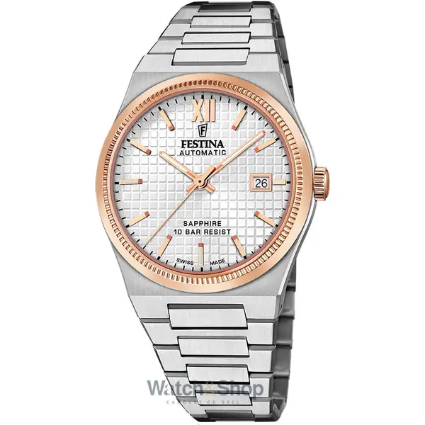 Ceas Festina Festina F20030/1 Mens Watch Swiss Made Rivé Automatic 40mm 10ATM