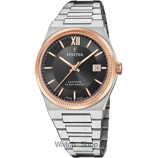 Ceas Festina Festina F20036/3 Mens Watch Swiss Made Rivé 40mm 10ATM