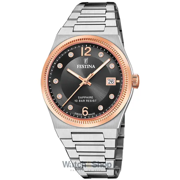 Ceas Festina Festina F20037/3 Ladies Watch Swiss Made Rivé 35mm 10ATM