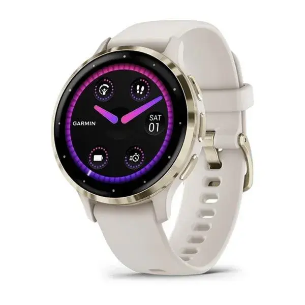 Ceas Garmin Venu 3S, Ivory/ Soft Gold Ceas Garmin Venu 3S, Ivory/ Soft Gold