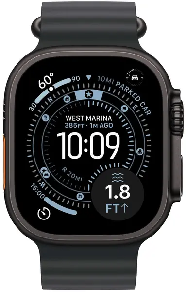 Ceas inteligent Apple - Watch Ultra 3 Cellular, 49mm, Black Titanium/Black Ocean