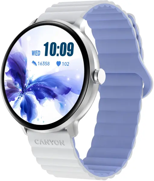 Ceas inteligent Canyon - Jacky SW-69, 47 mm, 1.3'', Alb Albastru