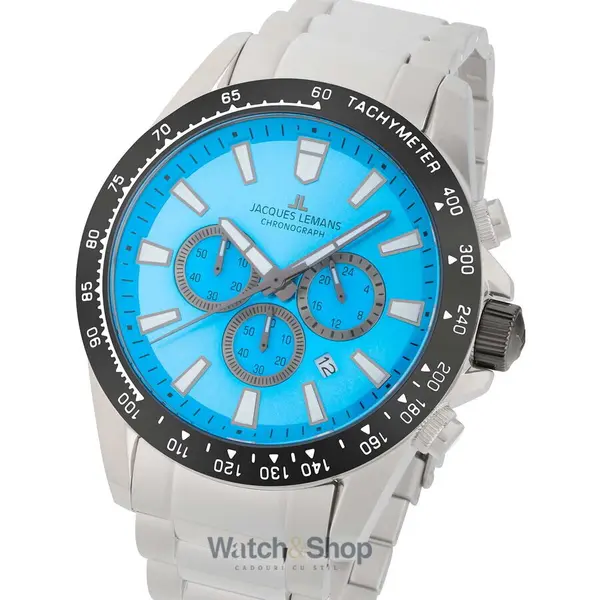 Ceas Jacques Lemans Jacques Lemans 1-2140K Liverpool Chronograph Mens Watch 48mm 10ATM
