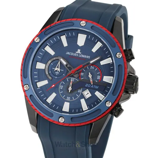 Ceas Jacques Lemans Jacques Lemans 1-2141B Liverpool Chronograph Mens Watch 48mm 20ATM
