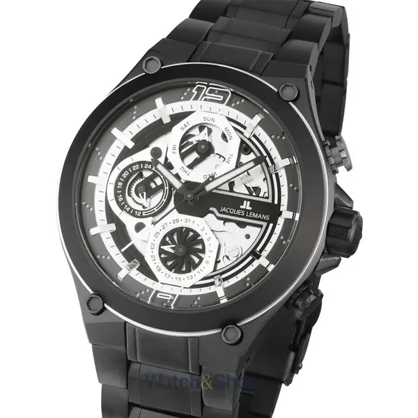 Ceas Jacques Lemans Jacques Lemans 1-2150F Manchester Multifunction Mens Watch 43mm 10ATM