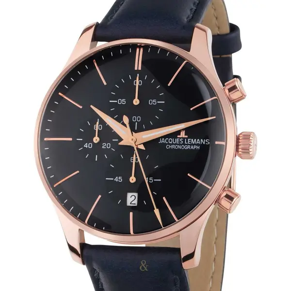 Ceas Jacques Lemans Jacques Lemans 1-2163F London Mens Chronograph 40mm 5ATM
