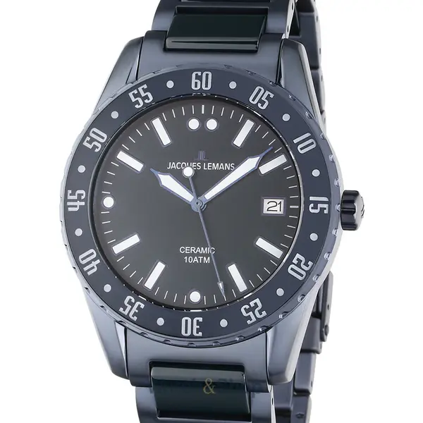 Ceas Jacques Lemans Jacques Lemans 42-10E Liverpool Ceramic Mens Watch 42mm 10ATM