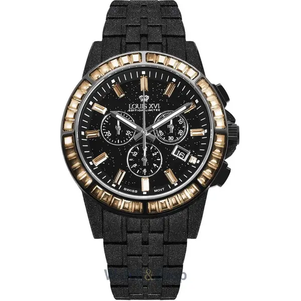 Ceas Louis XVI Louis XVI LXVI1183 Mens Watch Majeste Frosted Iced Out Chronograph 43mm 10ATM