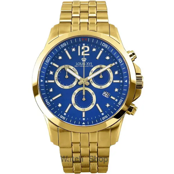 Ceas Louis XVI Louis XVI LXVI3501 Mens Watch Athos Le Grand 2.0 Diamond Chronograph 48mm 10ATM