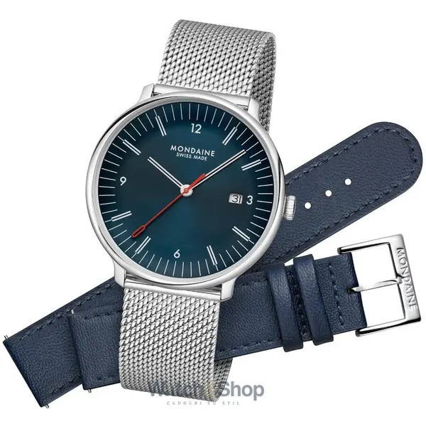 Ceas Mondaine Mondaine MLE.41240.LQV.SET Mens Watch Doppio 41mm 5ATM