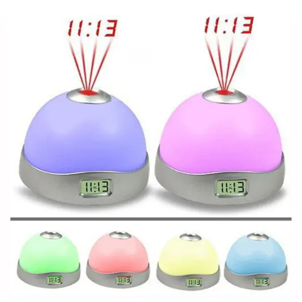 Ceas multicolor cu alarma si proiectie ora pe tavan