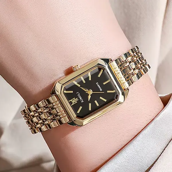 Ceas Quartz Golden - Negru Clasic