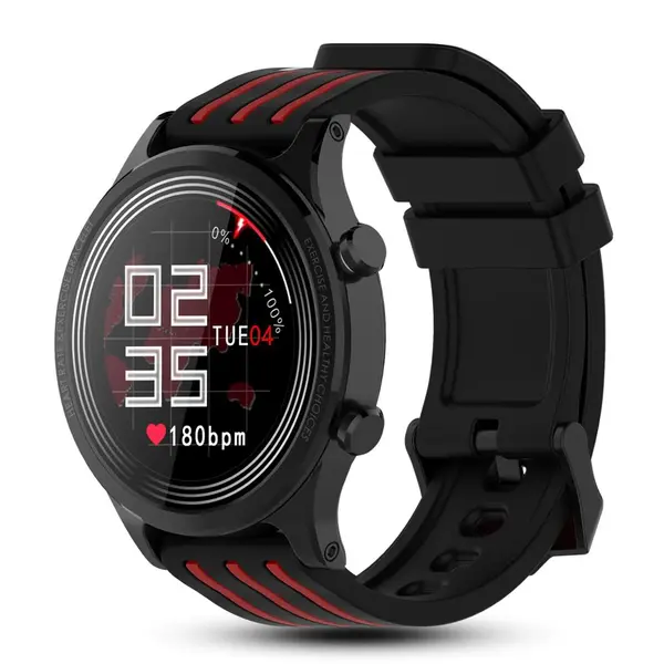 Ceas smartwatch Kingwear E5, display 1.28 inch cu touch screen, rezolutie 240 x 240 pixeli, baterie 200mAh, rezistent la apa IP68, functii de monitorizare a sanatatii