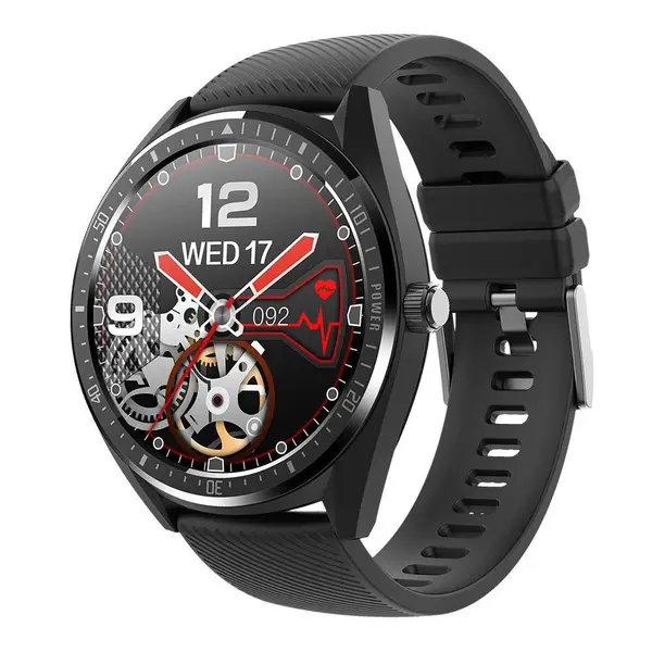 Ceas smartwatch Kingwear KW32, display 1.3 inch TFT cu touch screen, rezolutie 240 x 240 pixeli, capacitate baterie 460 mAh, functii pentru monitorizarea sanatatii