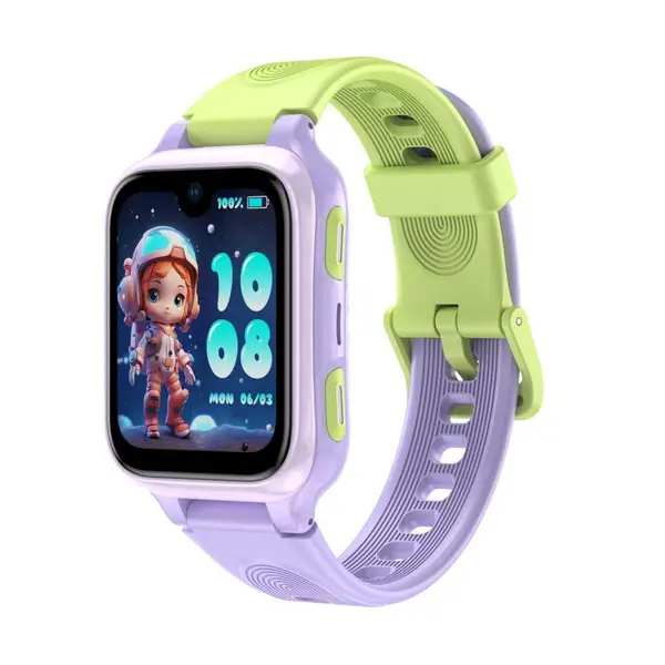 Ceas Smartwatch Pentru Copii LAGENIO K9, Model 2026, Premium 4G cu Functie Telefon & AI, Slim, Localizare GPS, Control Parental, Buton SOS, Mov